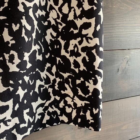 CLASSIQUES ENRIER | Women’s Silk Wool Blend Pencil Skirt Black White Size 12 - Picture 5 of 6